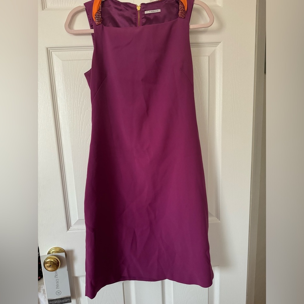 Tahari pink size 4 A line dress/pencil style